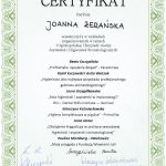 Dental Medicenter Certyfikat Joanna Żerańska