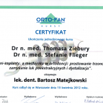 Certyfikat dr Matejkowski Bartosz