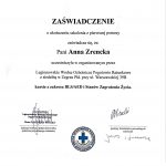 Dental Medicenter - Anna Zrencka - Certyfikat