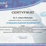 Certyfikat Justyna Wydryszek